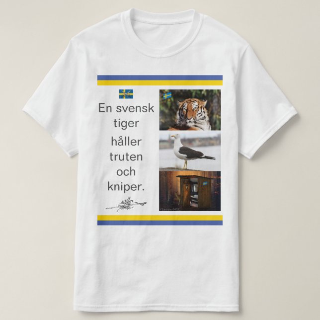 T-shirt — En svensk tiger (Design framsida)