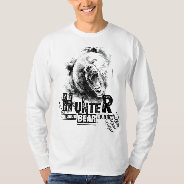 T-shirt endast för riktiga jägare (Framsida)