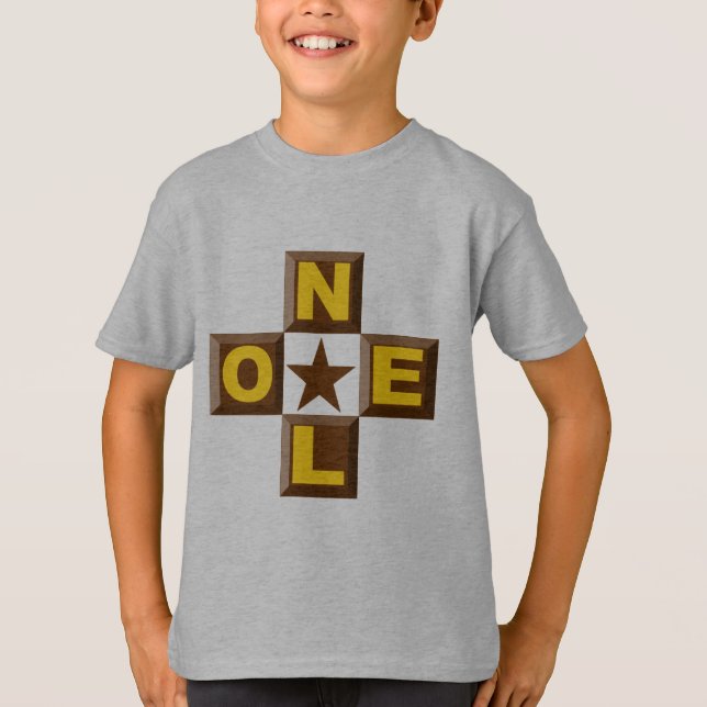 T-shirt enfant acier clair DESIGN  NOEL (Framsida)