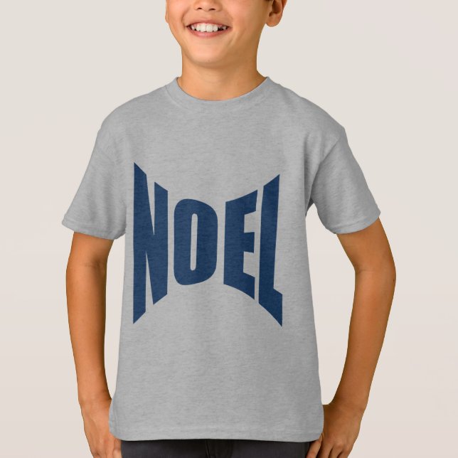 T-shirt  enfant acier clair  manches courtes NOEL (Framsida)