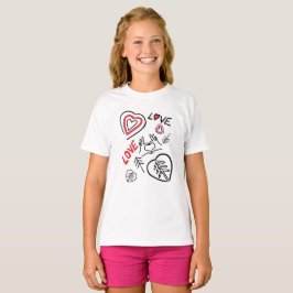 T-shirt enfant motifs tags love
