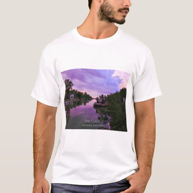 T-Shirt-Erie Canal at Sunset T Shirt (Framsida)
