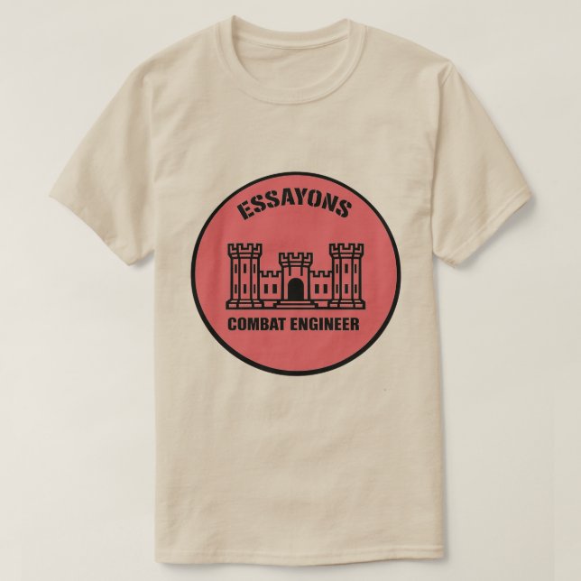 T-shirt Essayons Combat Engineer Badge Tee (Design framsida)