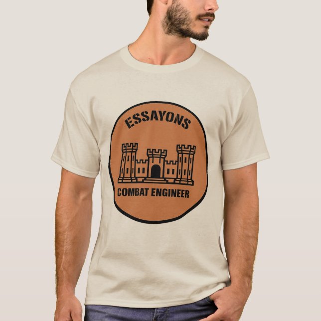 T-shirt Essayons Combat Engineer Badge Tee (Framsida)