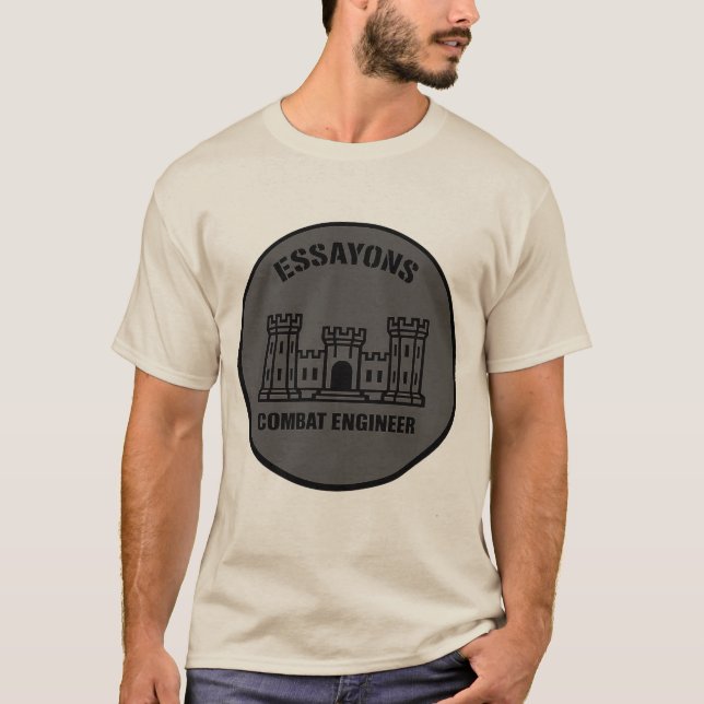 T-shirt Essayons Combat Engineer Badge Tee (Framsida)