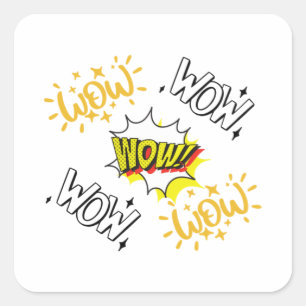 T-shirt Essential, ledig dag för wow Fyrkantigt Klistermärke