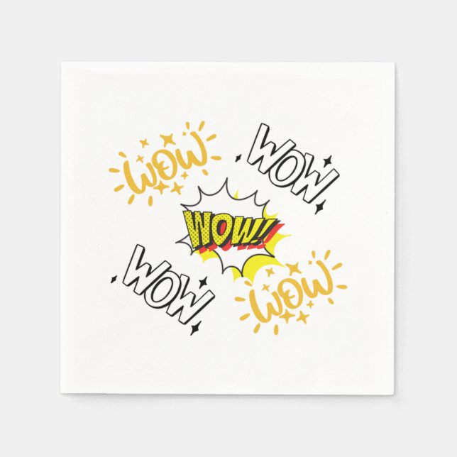 T-shirt Essential, ledig dag för wow Pappersservett (Framsidan)