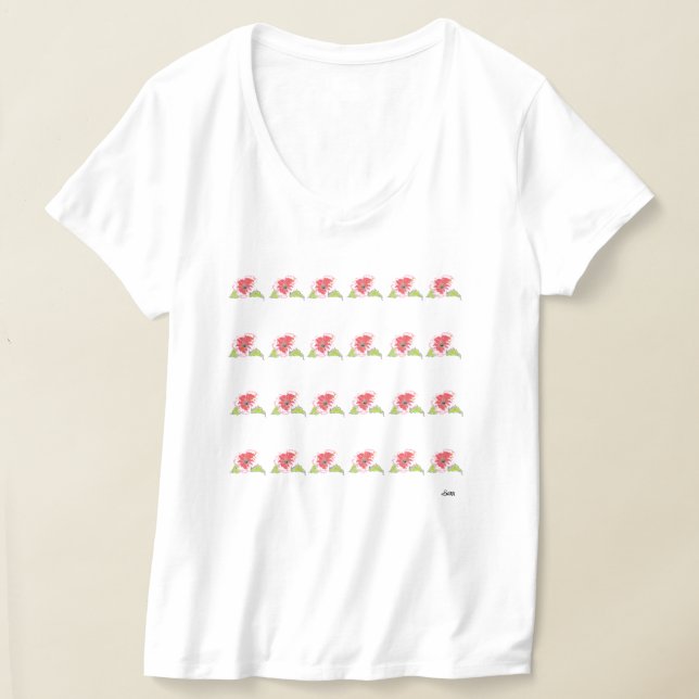 T-shirt: Exotiska blommor T Shirt (Laydown)