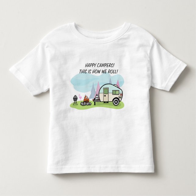 T SHIRT FAMILY MATCHING T SHIRTS CAMPING BOYS (Framsida)