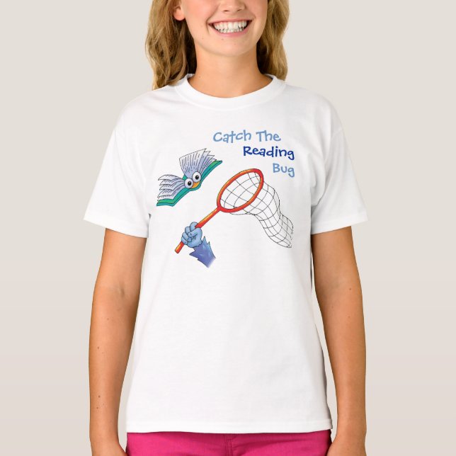 T-Shirt-Fångst vid läsning av Kryp T-shirt (Framsida)