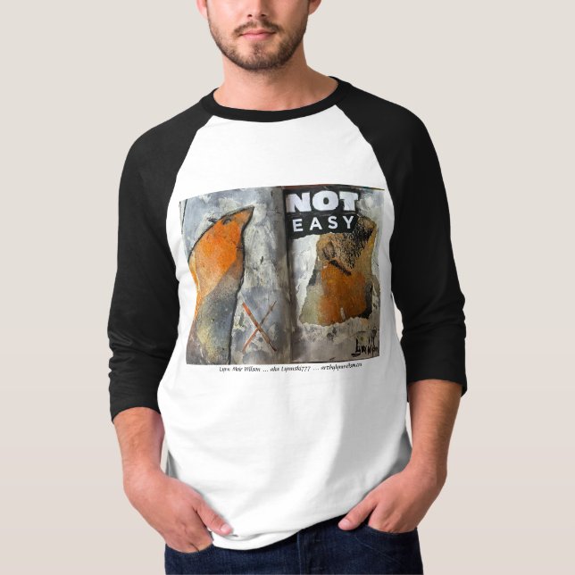 T-Shirt FÄRG:  SVART    RUBRIK:  'INTE LÄTT'  (Framsida)