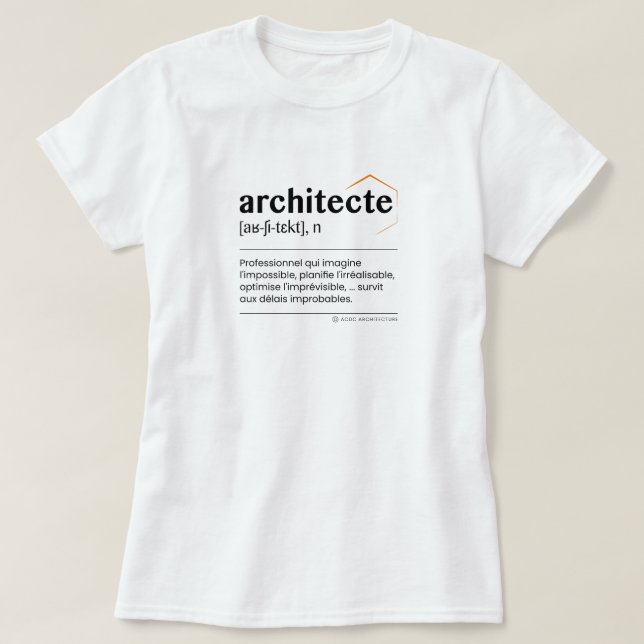 T-shirt femme Architecte (Design framsida)