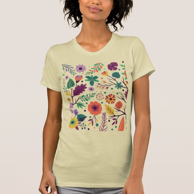 T-Shirt femme Floralis couleur crème (Framsida)