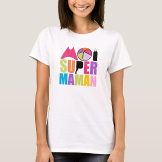 T-Shirt Femme - Logo Moi Super Maman Rose