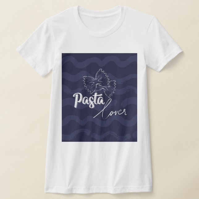 T-shirt femme « Pasta Lover » – Mode foodie Italie (Laydown)