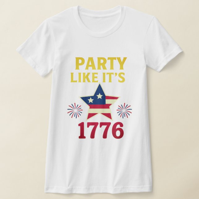 T-shirt 'Festa som om det vore 1776' (Laydown)