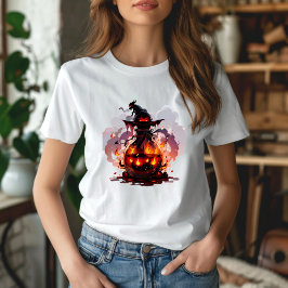 T-shirt Flacon Sorcière Flamme Effrayant