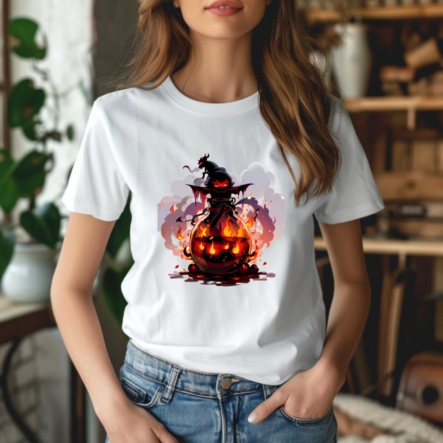 T-shirt Flacon Sorcière Flamme Effrayant (Skapare uppladdad)