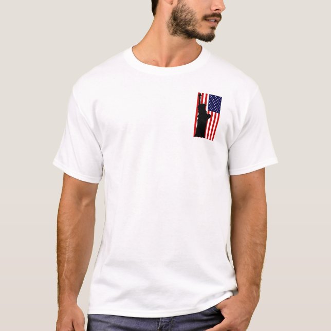 T-Shirt Flagga - Statue Liberty (Framsida)