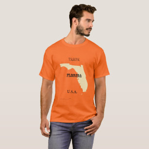 T-shirt - Florida Karta med City