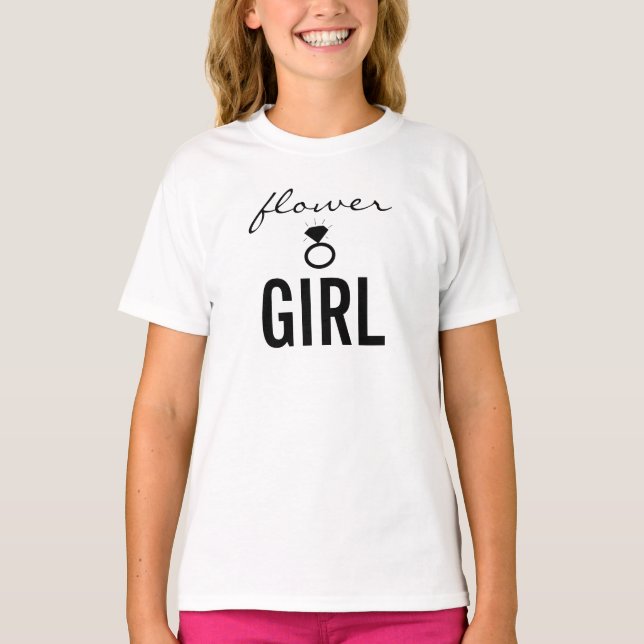 T-Shirt - Flower Girl (Bling) White (Framsida)