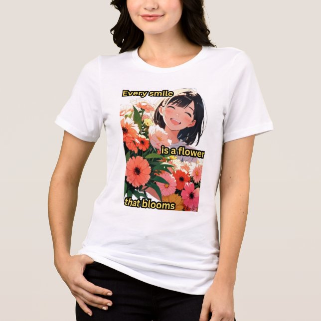 T-shirt Flowers &Smiles (Framsida)