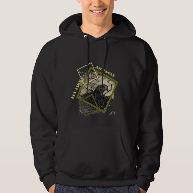 T-shirt FLY LIKE AN EAGLE LS  Hoodie (Framsida)