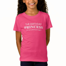 T-Shirt: FödelsedagsPRINSESSAN (rosa)