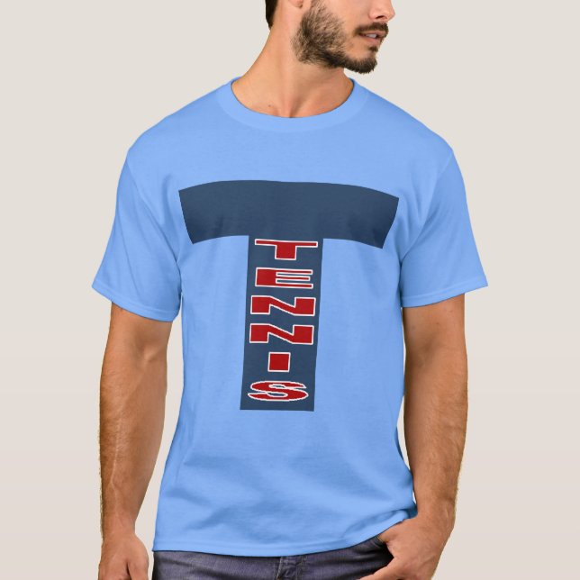 T-shirt foncé bleu caroline  TENNIS (Framsida)