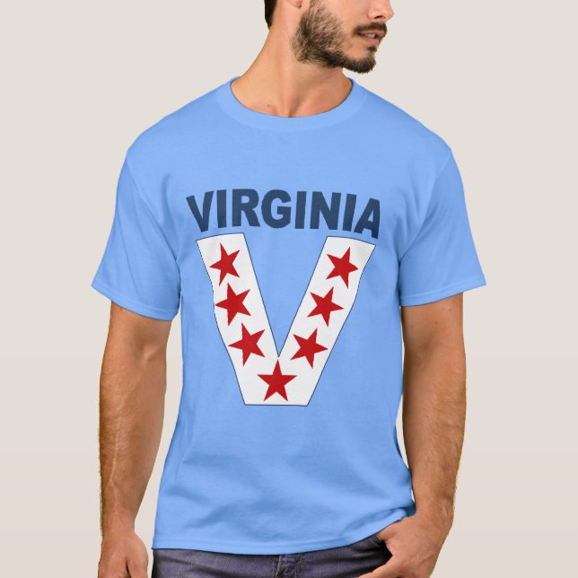 T-shirt foncé bleu caroline  VIRGINIA VICTORY (Framsida)