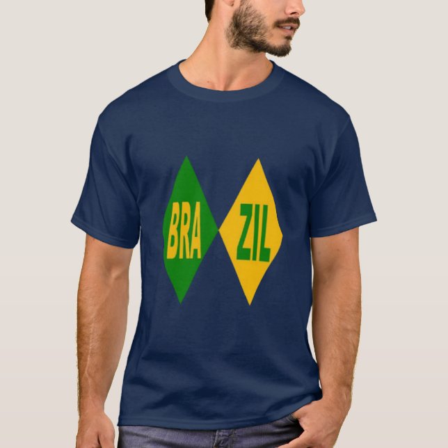 T-shirt foncé marine  homme BRAZIL (Framsida)