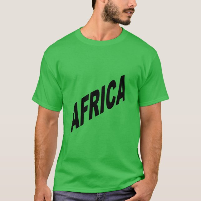 T-shirt foncé vert trèfle AFRIKA (Framsida)