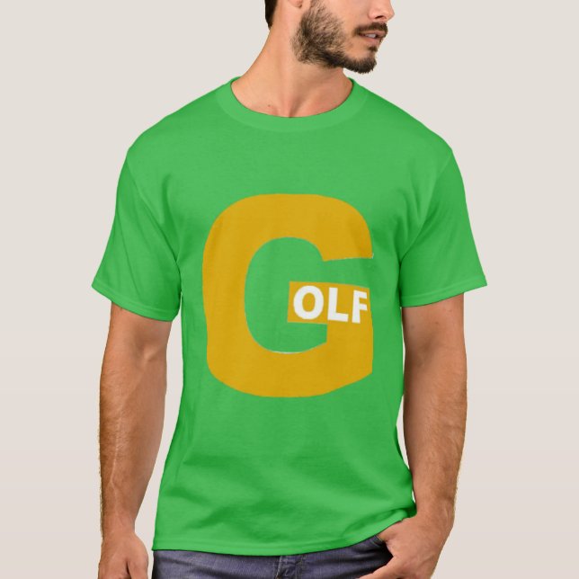 T-shirt  foncé vert trèfle homme  DESIGN  GOLF (Framsida)