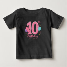T-shirt för 10-årsfirande för småbarn