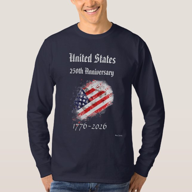 T-shirt för 250-årsjubileet för USA (Framsida)