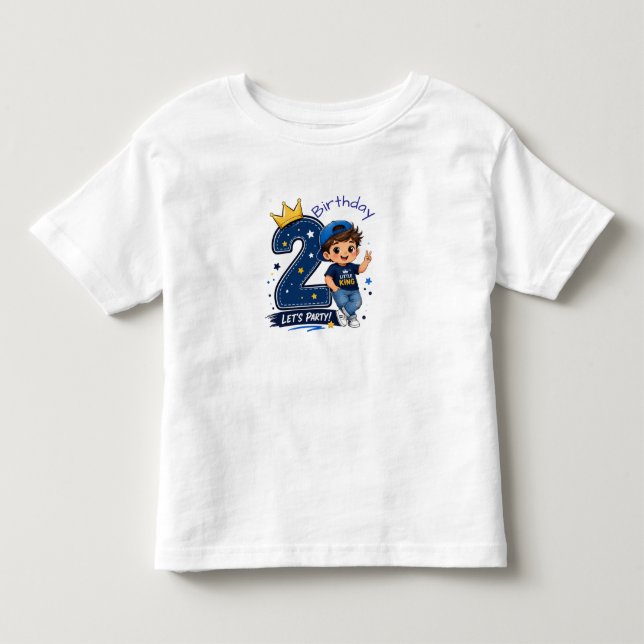 T-shirt för 2-års pojkbarn med söt design (Framsida)