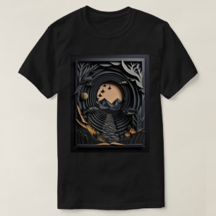 T-shirt för 3D-Papper konstdesign