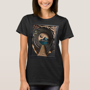 T-shirt för 3D-Papper konstdesign