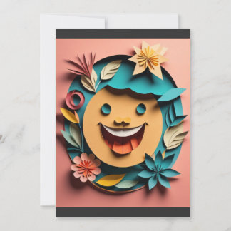 T-shirt för 3D-Papper konstdesign Inbjudningar