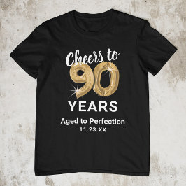 T-Shirt för 90-årsfirande, 'Åldrad till Perfektion