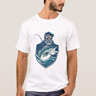 T-shirt för abborrfiske fiskflüstarentusiaster
