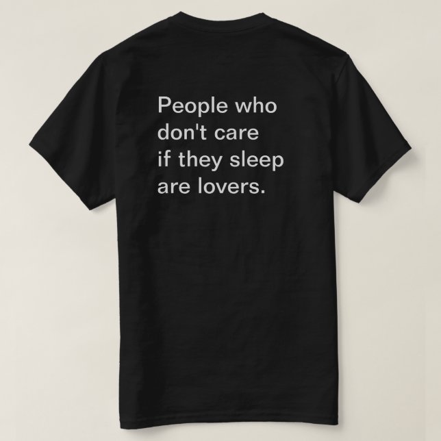 T-Shirt för Älskare (Design baksida)