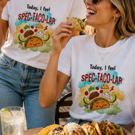 T-shirt för älskare av tacos i tri-blandad design