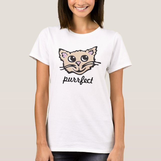 T-shirt för ansikte-pektylester för kattkattunge/k (Framsida)