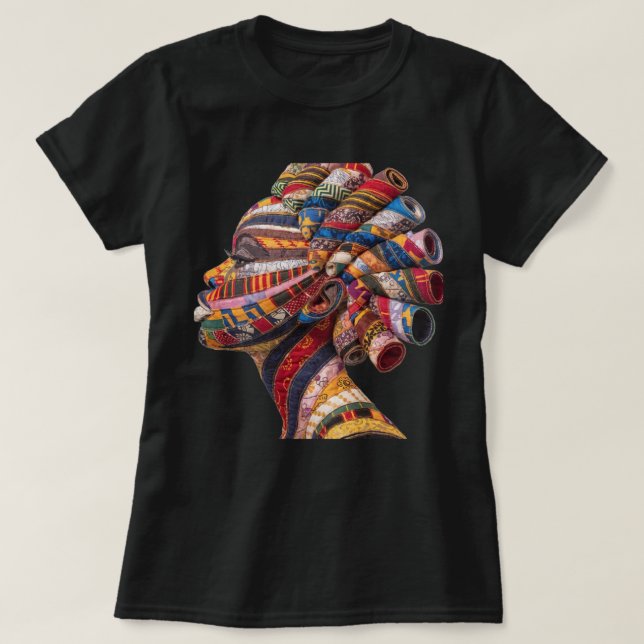 T-shirt för att fira färgrika svarta kvinnor (Design framsida)