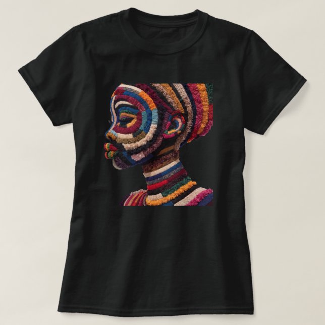 T-shirt för att fira färgrika svarta kvinnor (Design framsida)