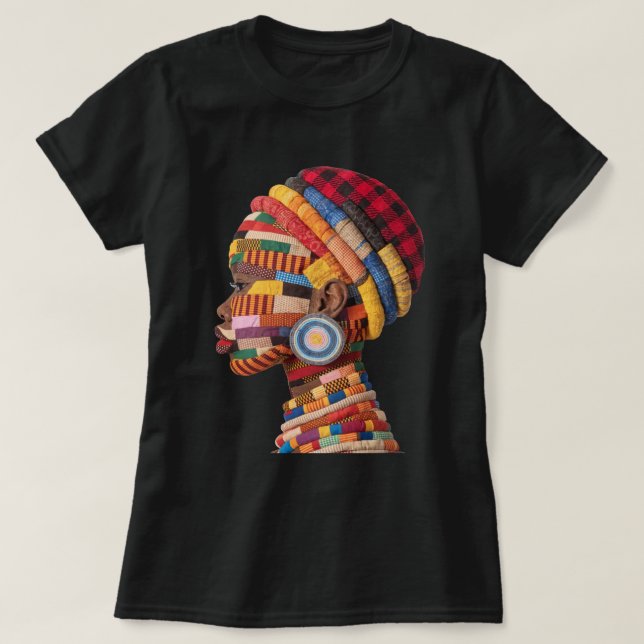 T-shirt för att fira färgrika svarta kvinnor (Design framsida)