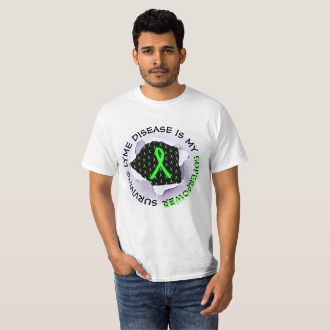 T-Shirt för att överleva borrelia-sjukdom Superkra (Hel framsida)