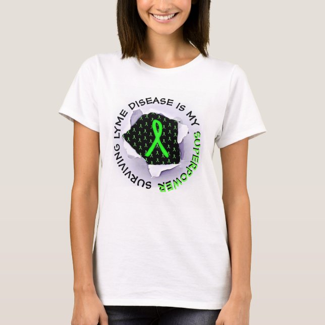 T-Shirt för att överleva borrelia-sjukdom Superkra (Framsida)