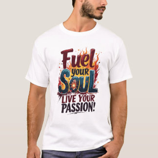 T-Shirt för att Tända Din Själ - Lev med Passion o